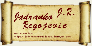 Jadranko Regojević vizit kartica